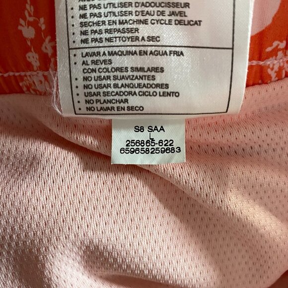 Nike Golf‎ Fit Dry Skort Skirt Golf Player Print Orange Athletic Women's Large - Picture 12 of 14